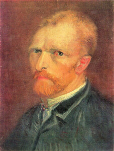 Self portrait with white collar